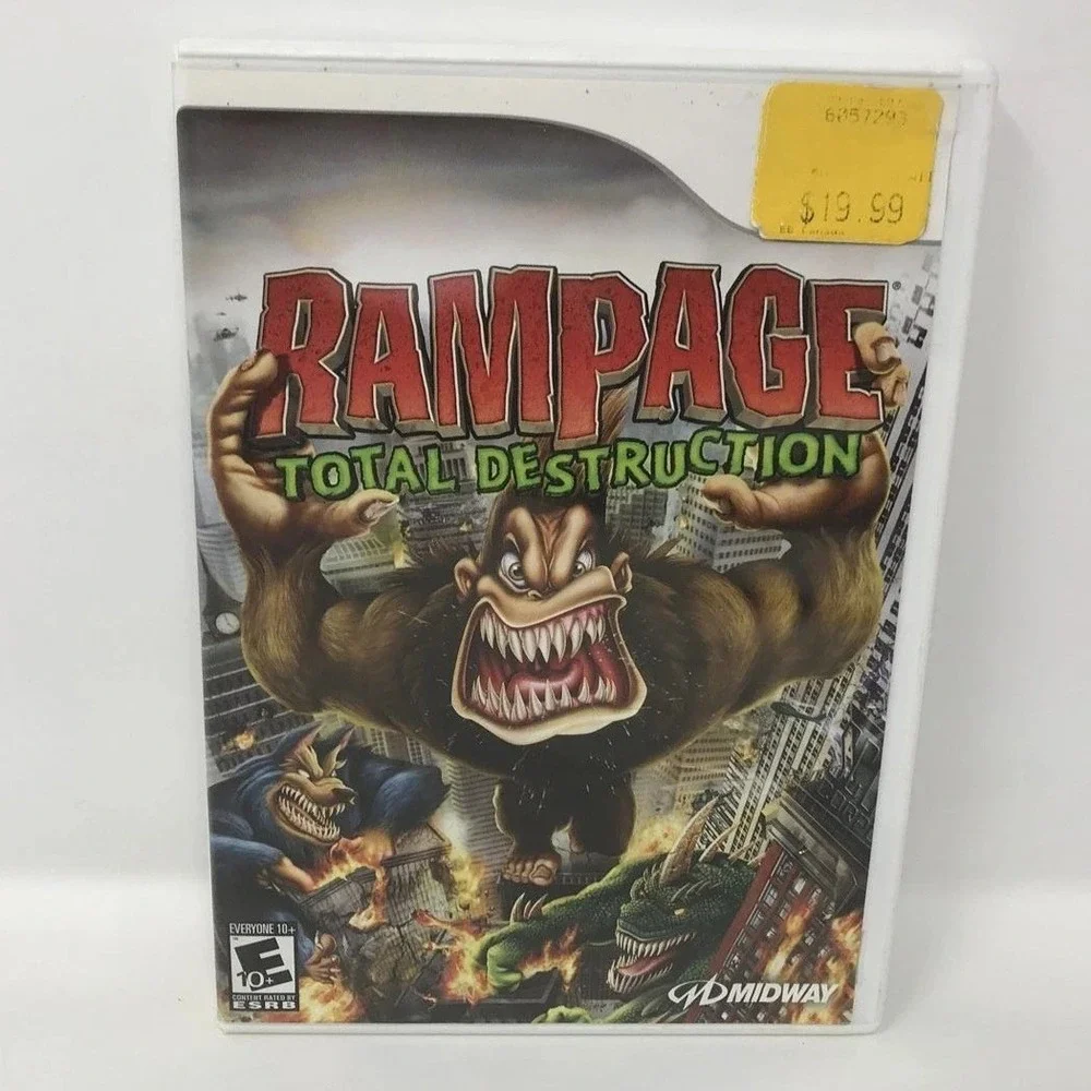 Rampage Total Destruction Nintendo Wii Game Midway 2006 RVL P RPGE
